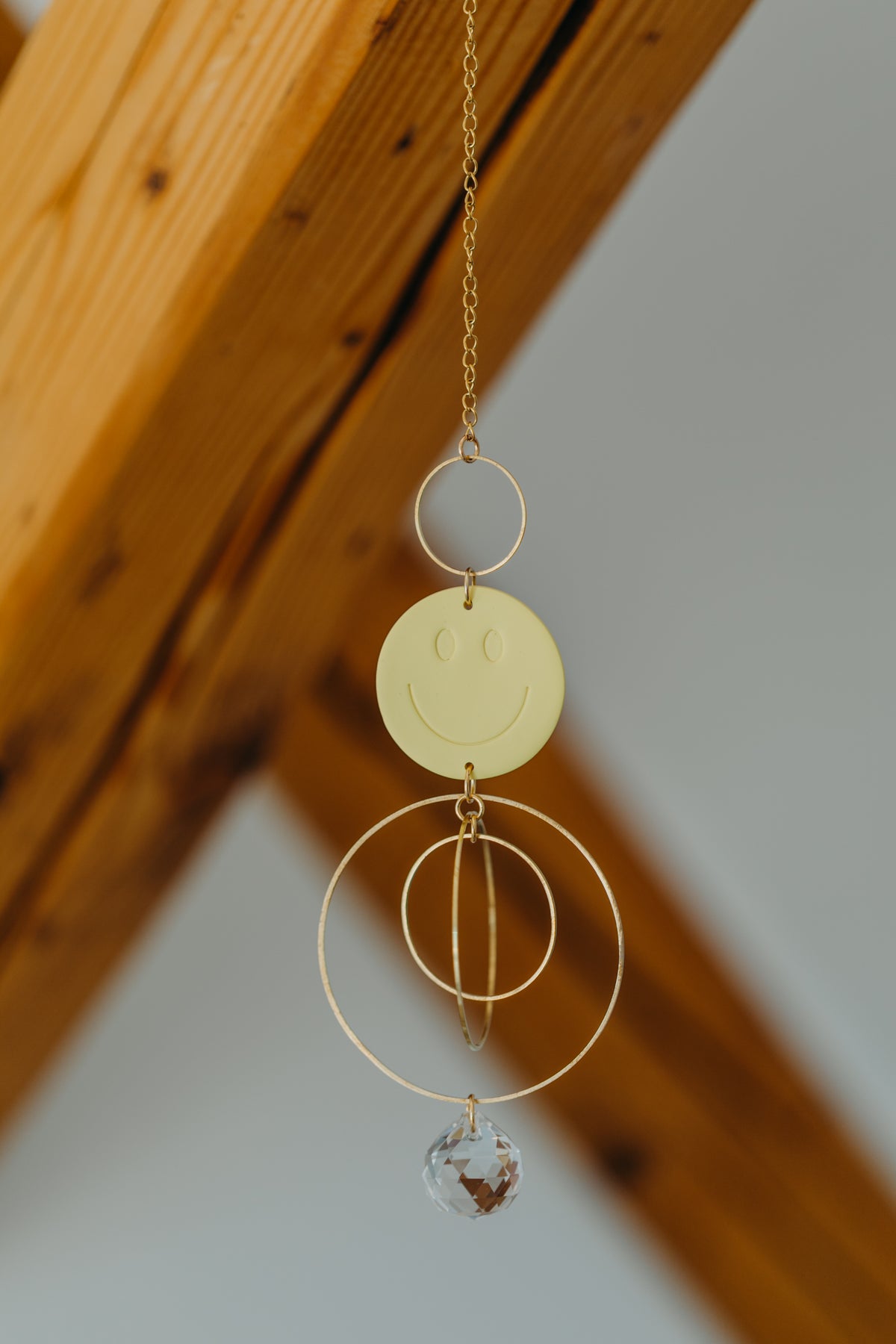 Sun catcher SMILEY light yellow
