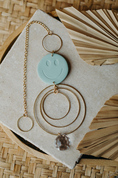 Sun Catcher SMILEY sage green