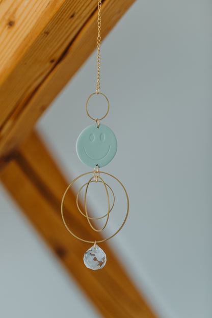 Sun Catcher SMILEY sage green