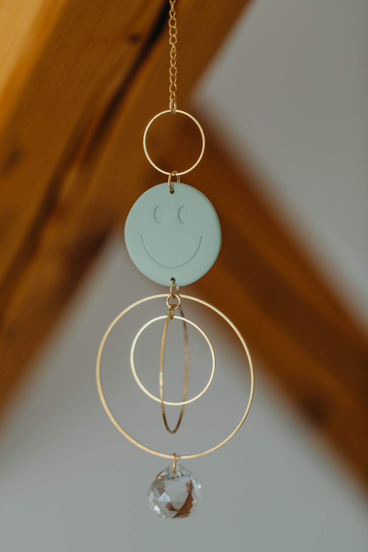 Sun Catcher SMILEY sage green