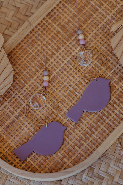 Sonnenfänger lila Vogel