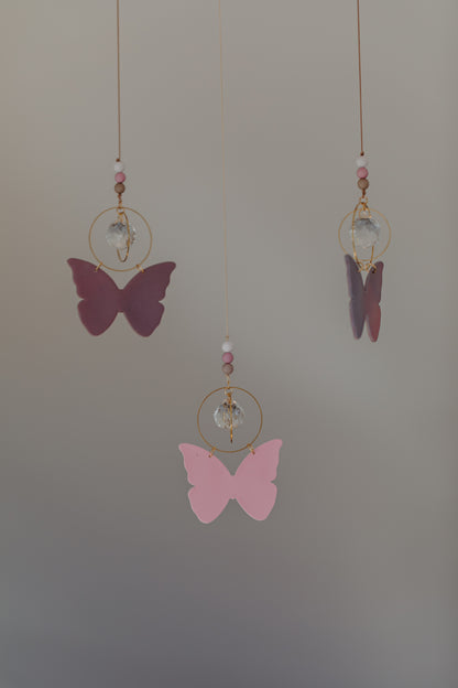 Sonnenfänger rosa-lila Schmetterling