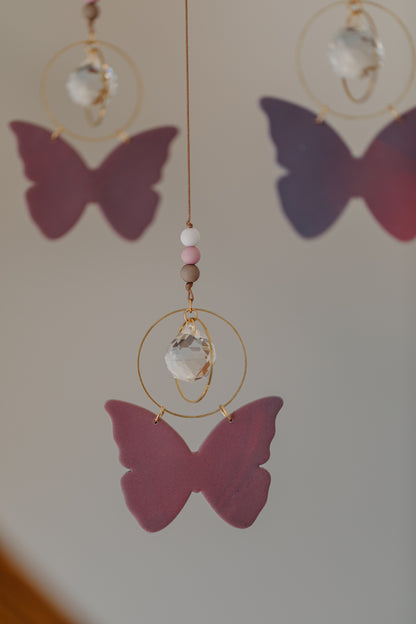 Sonnenfänger rosa-lila Schmetterling