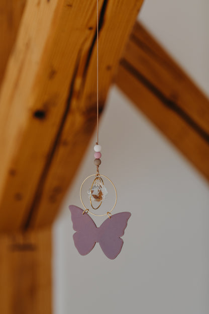 Sonnenfänger rosa-lila Schmetterling