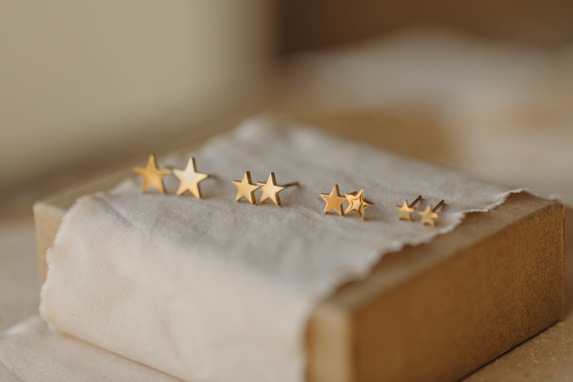 Ohrstecker Stern, verschiedene Größen