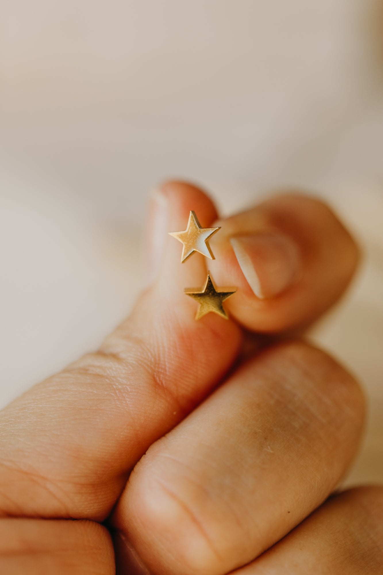 Ohrstecker Stern, verschiedene Größen