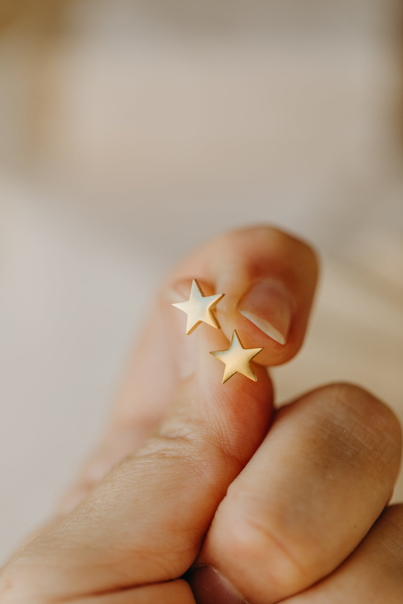 Ohrstecker Stern, verschiedene Größen