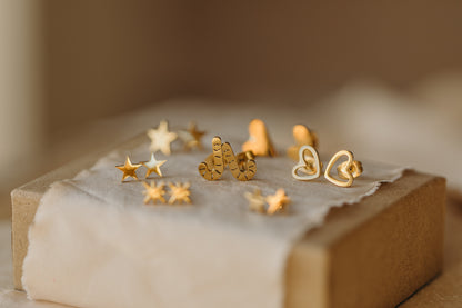 Ohrstecker Stern, verschiedene Größen