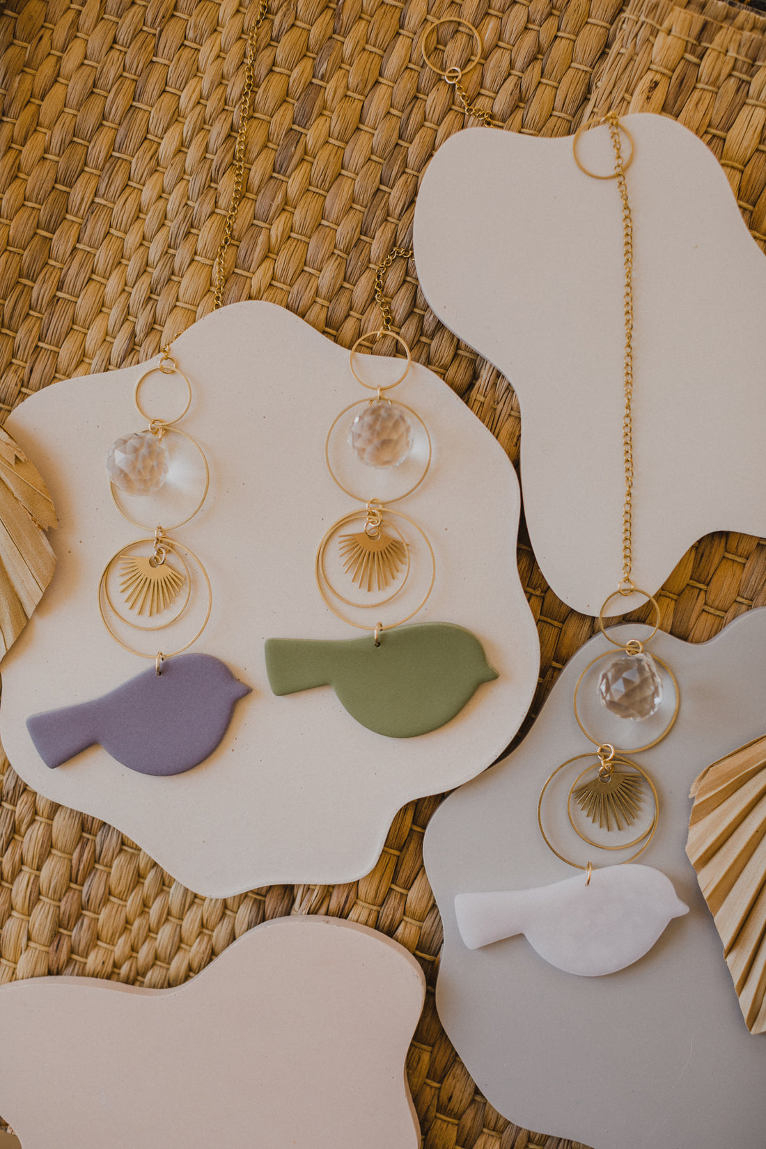 Suncatcher bird, green, purple or white