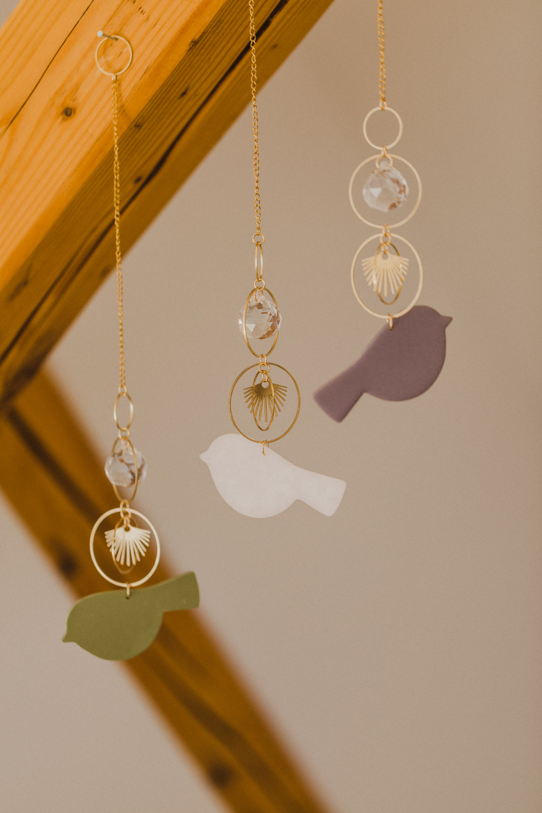 Suncatcher bird, green, purple or white