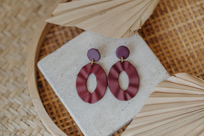 Polymer Clay Earring in Eucalyptus Green