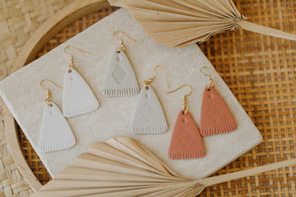 TOSCHA - Cream White Boho Earrings