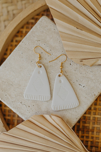 TOSCHA - Cream White Boho Earrings