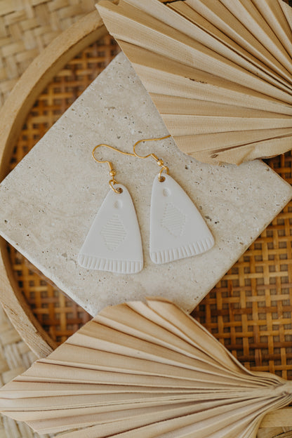 TOSCHA - Cream White Boho Earrings