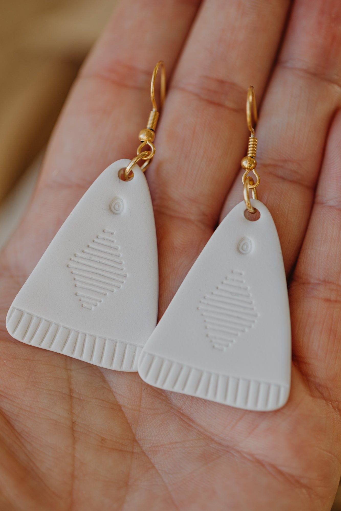 TOSCHA - Cream White Boho Earrings