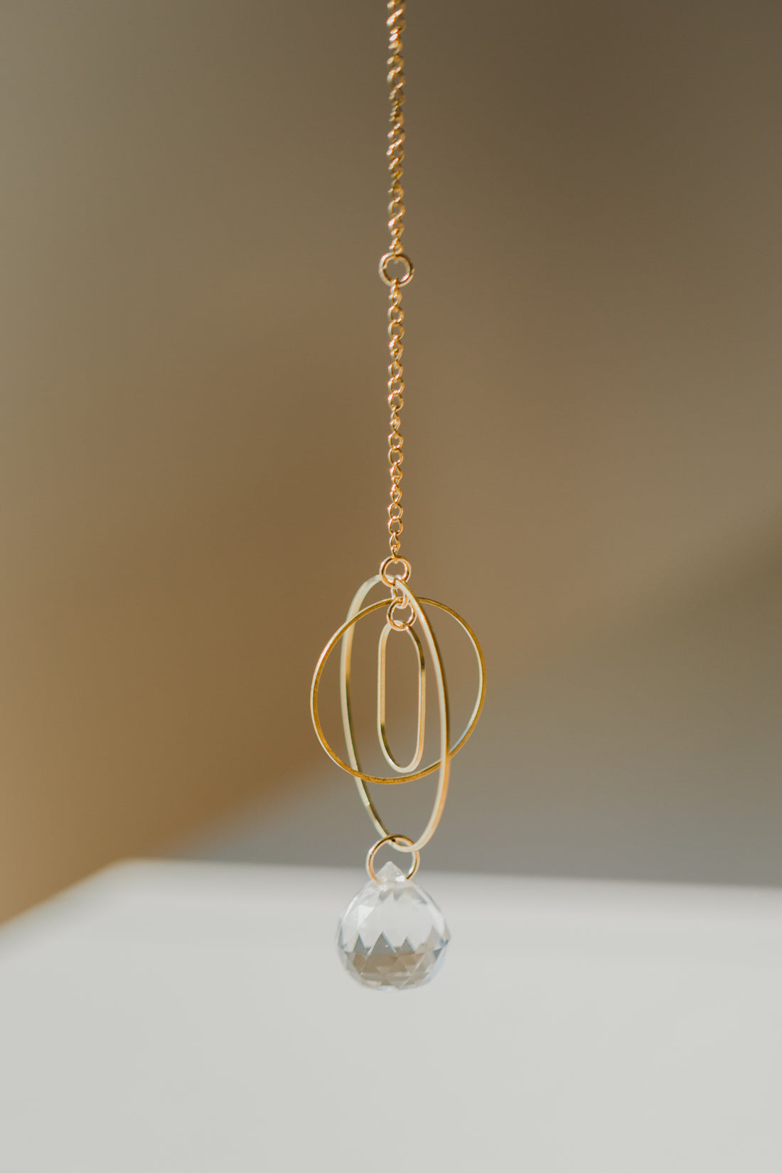 suncatcher with oval pendant