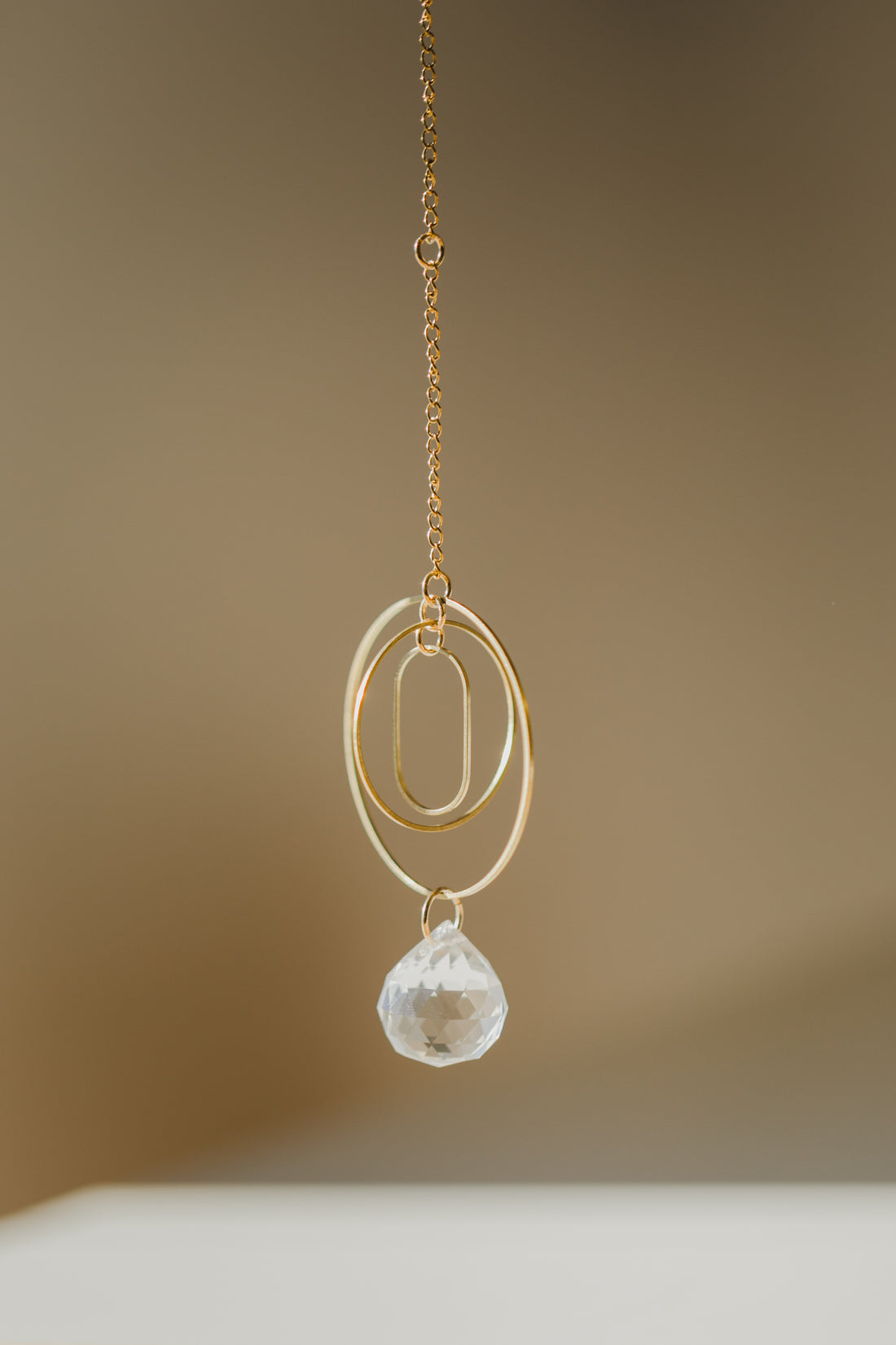 suncatcher with oval pendant