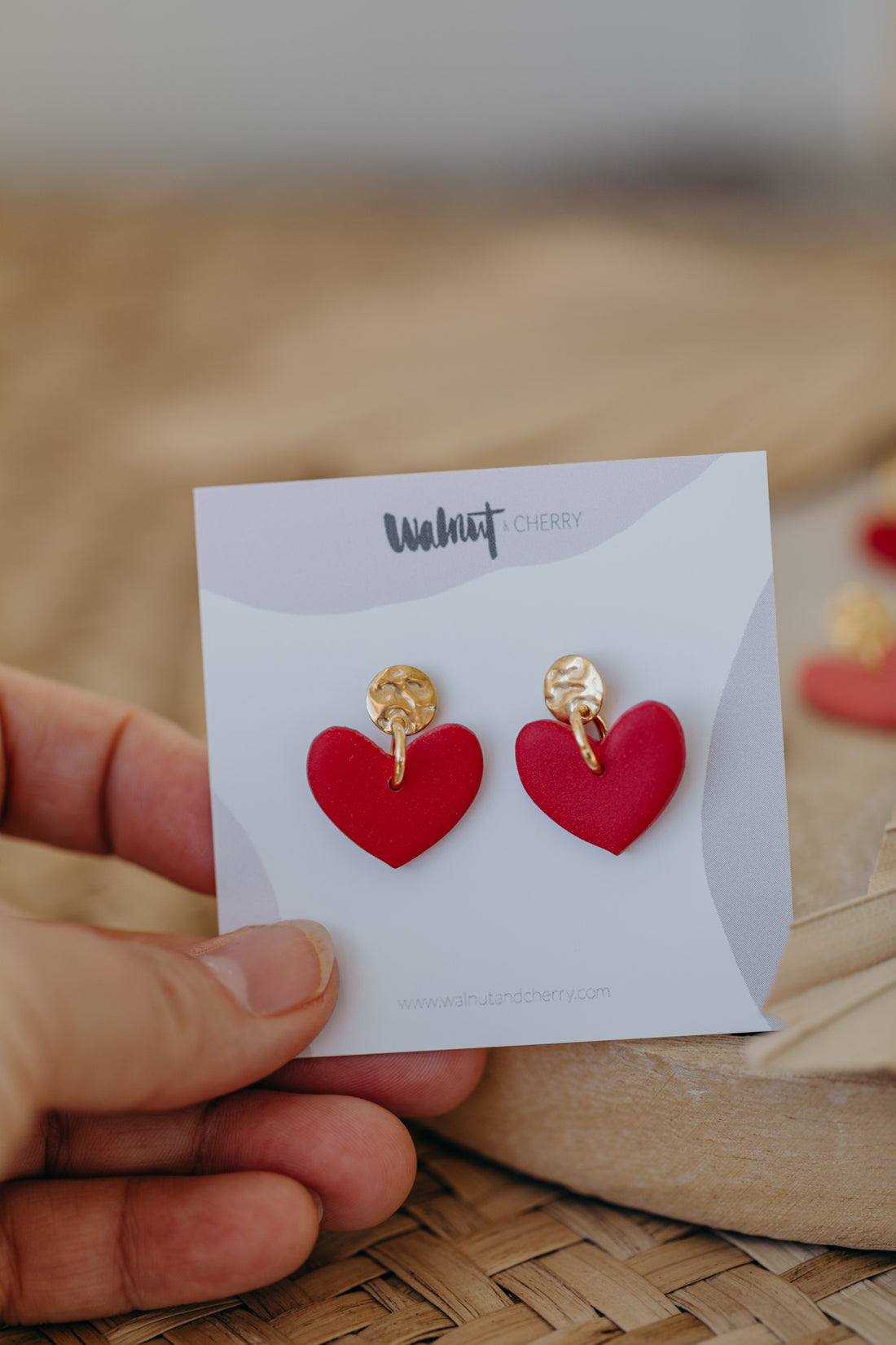 VALENTINA - rote Herz Ohrringe