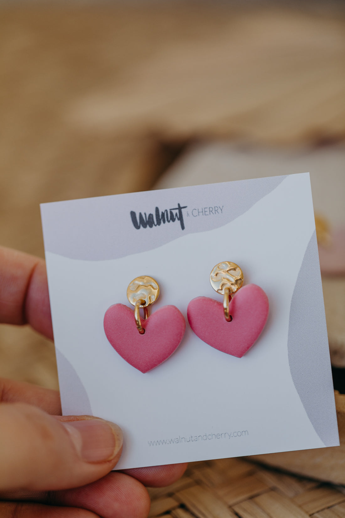 VALENTINA - pinke Herz Ohrringe