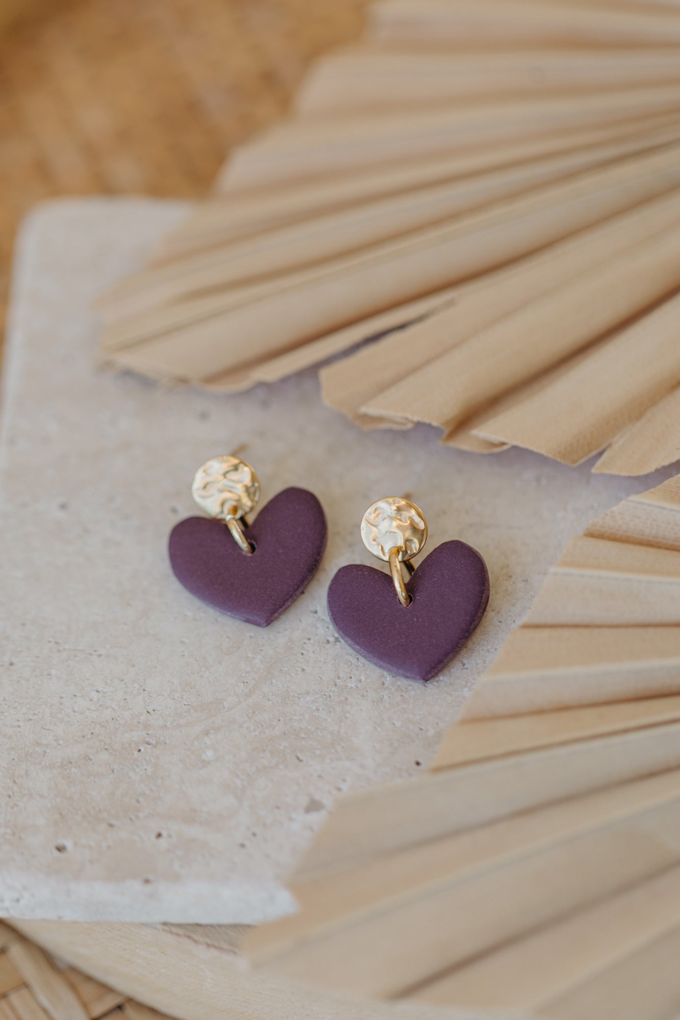 VALENTINA - Herz Ohrringe in Aubergine