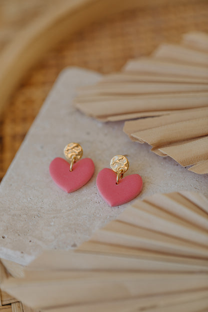 VALENTINA - pinke Herz Ohrringe
