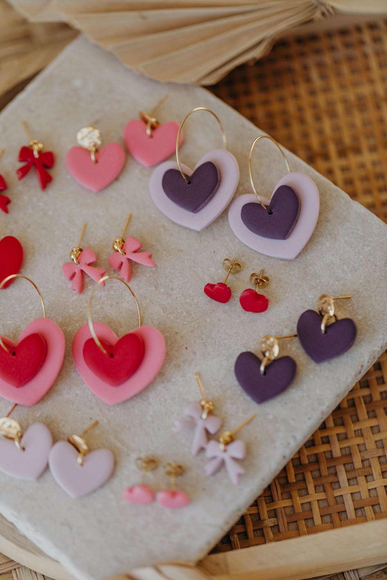 VALENTINA - pinke Herz Ohrringe