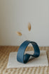 Polymer Ton Vase, dunkelblau