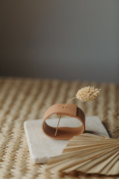 Polymer Ton Vase,  softe mandarine 002