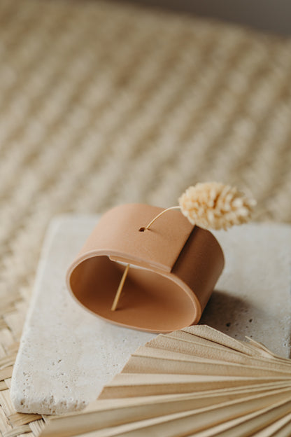 Polymer Ton Vase,  softe mandarine 002