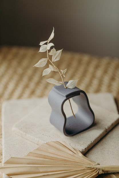 Polymer Ton Vase, lavendel
