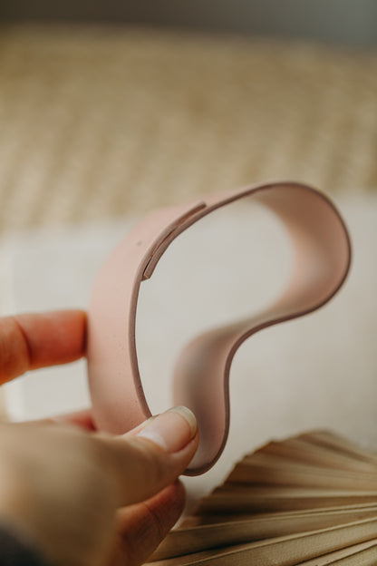 Polymer Ton Vase, altrosa gesprenkelt