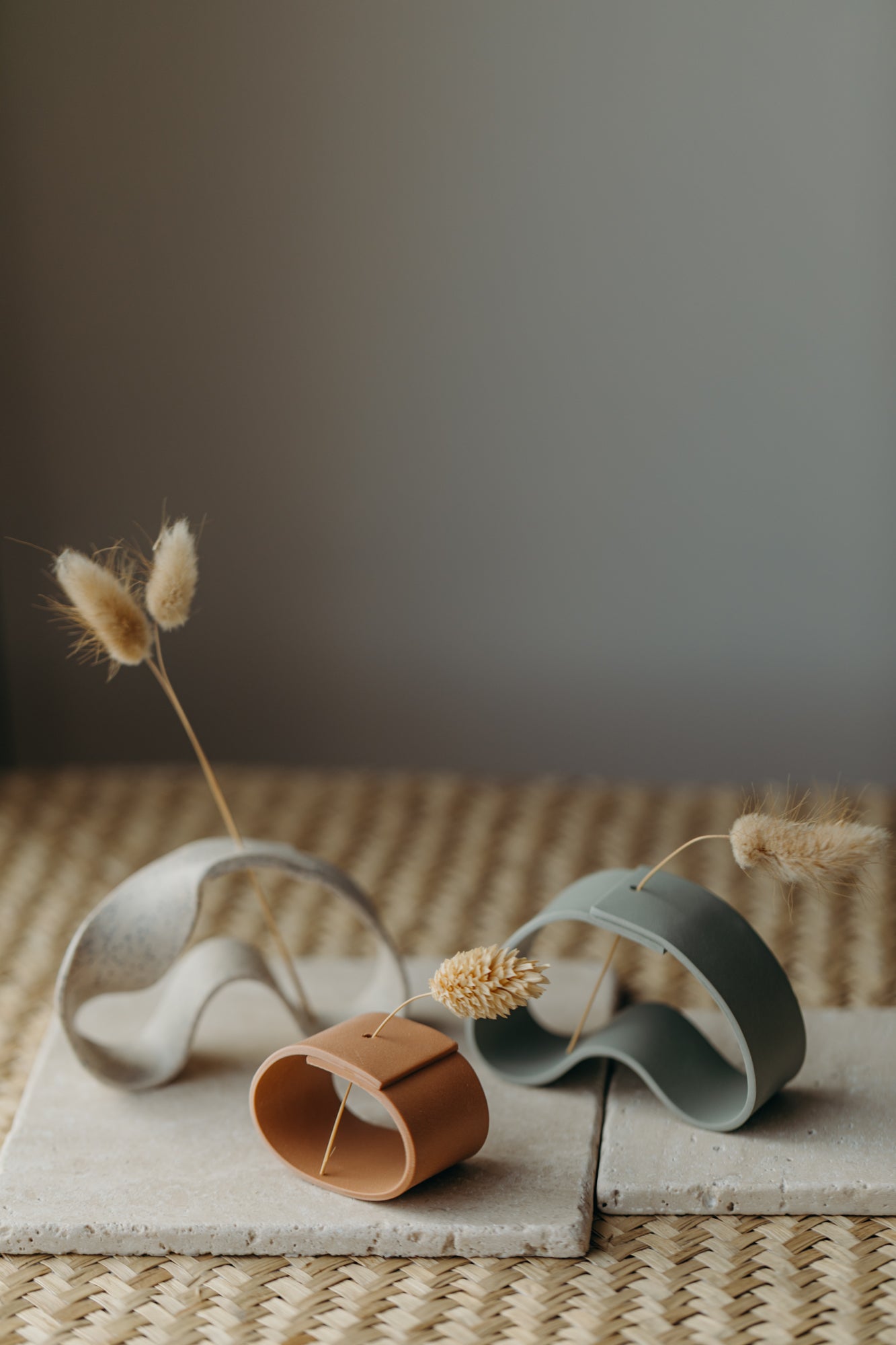 Polymer Ton Vase,  softe mandarine 002