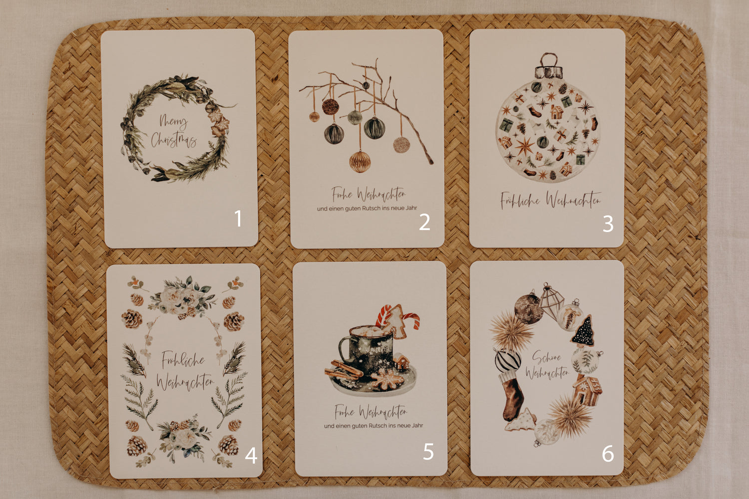 Mix &amp; Match Weihnachtskarten – 10 Karten individuell wählen