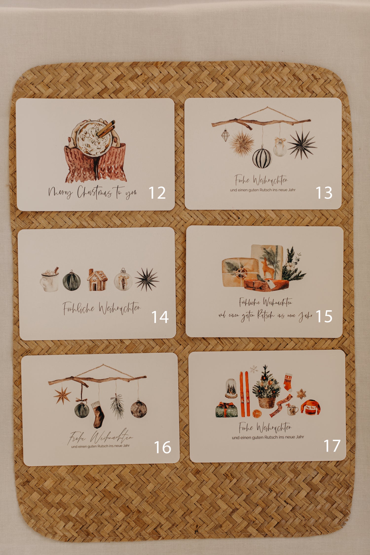 Mix &amp; Match Weihnachtskarten – 10 Karten individuell wählen