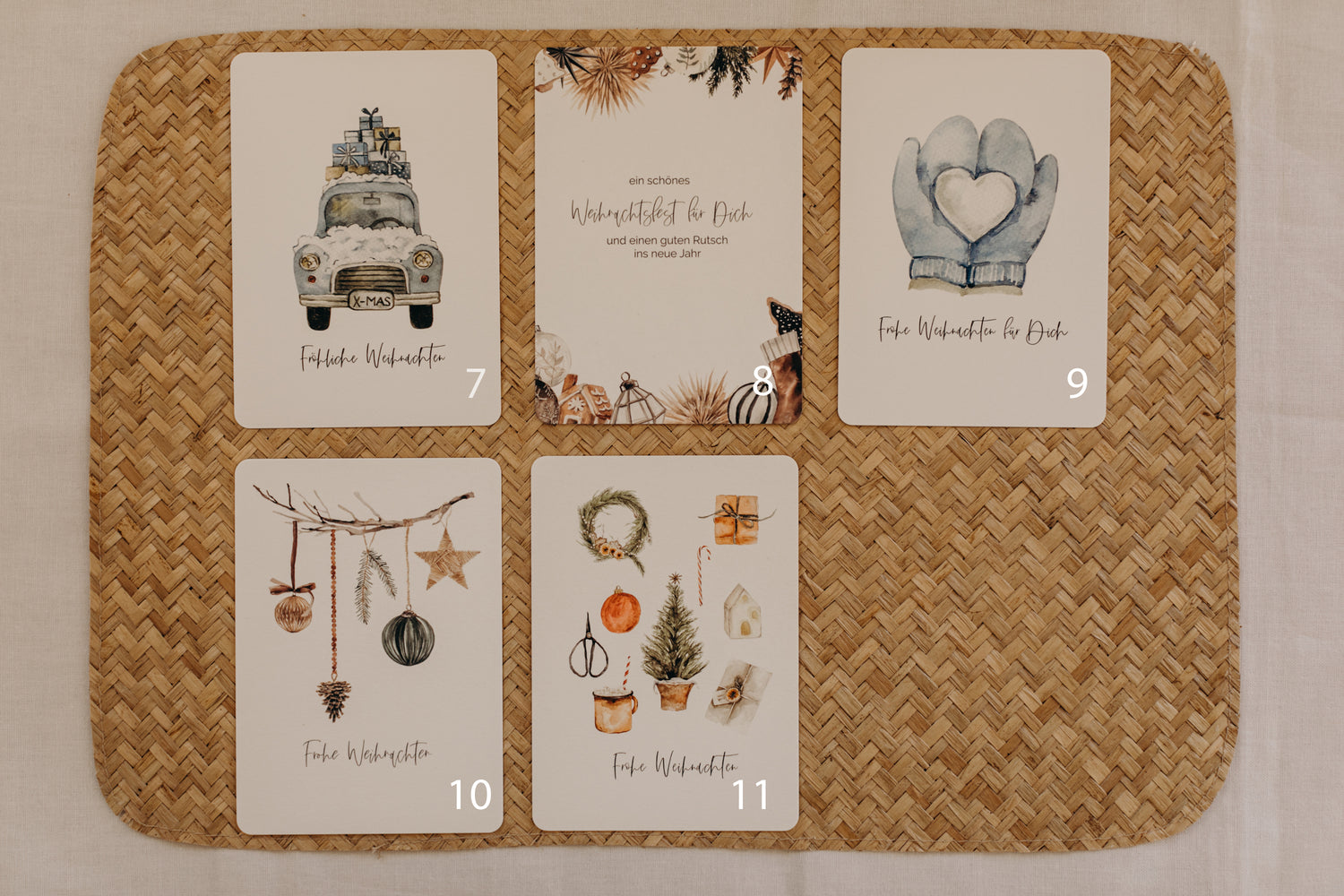 Mix &amp; Match Weihnachtskarten – 10 Karten individuell wählen