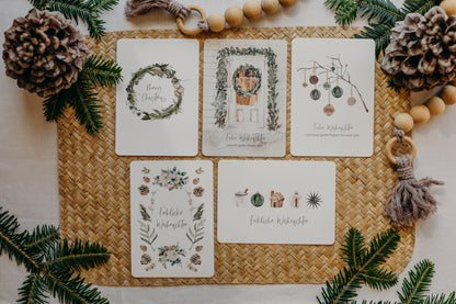 Postcard Set 12: Christmas Postcard Set (5 pieces)
