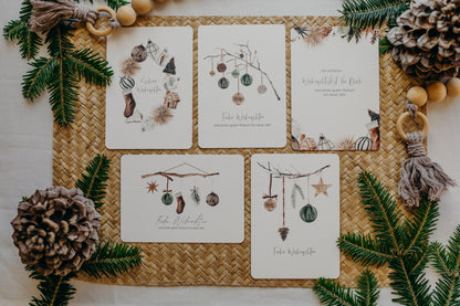 Postkarten Set 3: Weihnachtspostkarten Set (5 Stück)