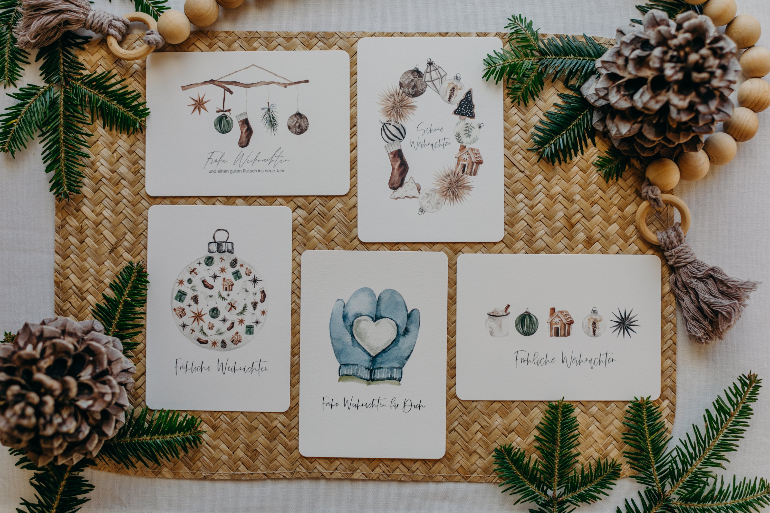 Postkarten Set 5: Weihnachtspostkarten Set (5 Stück)