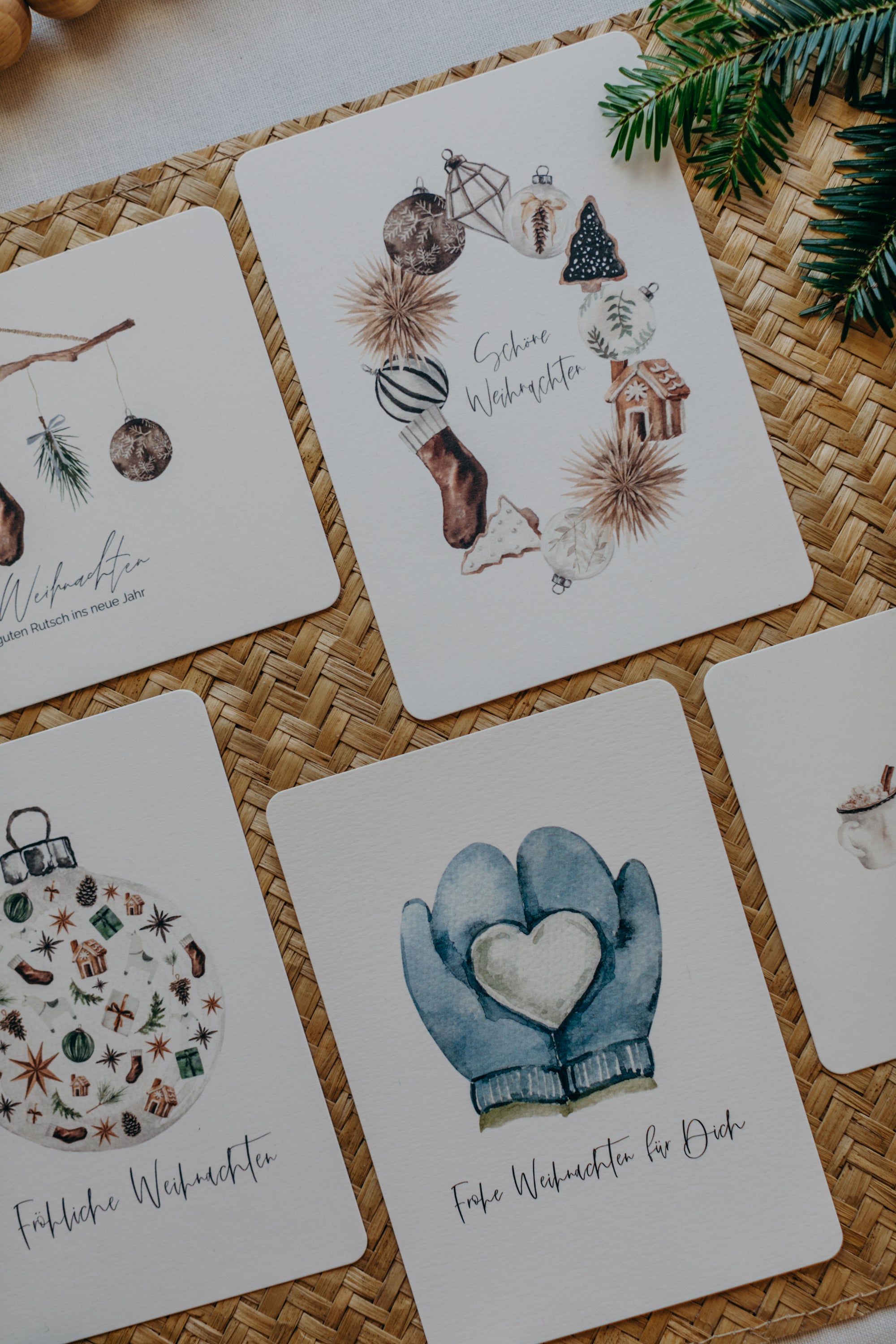 Postkarten Set 5: Weihnachtspostkarten Set (5 Stück)