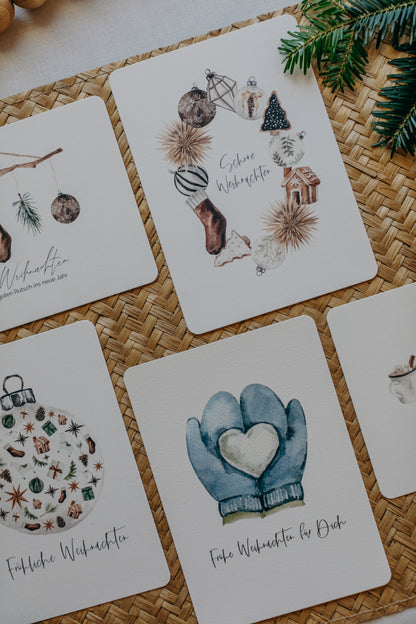 Postkarten Set 5: Weihnachtspostkarten Set (5 Stück)