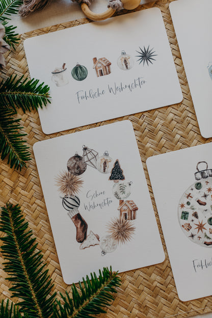 Postkarten Set 9: Weihnachtspostkarten Set (5 Stück)
