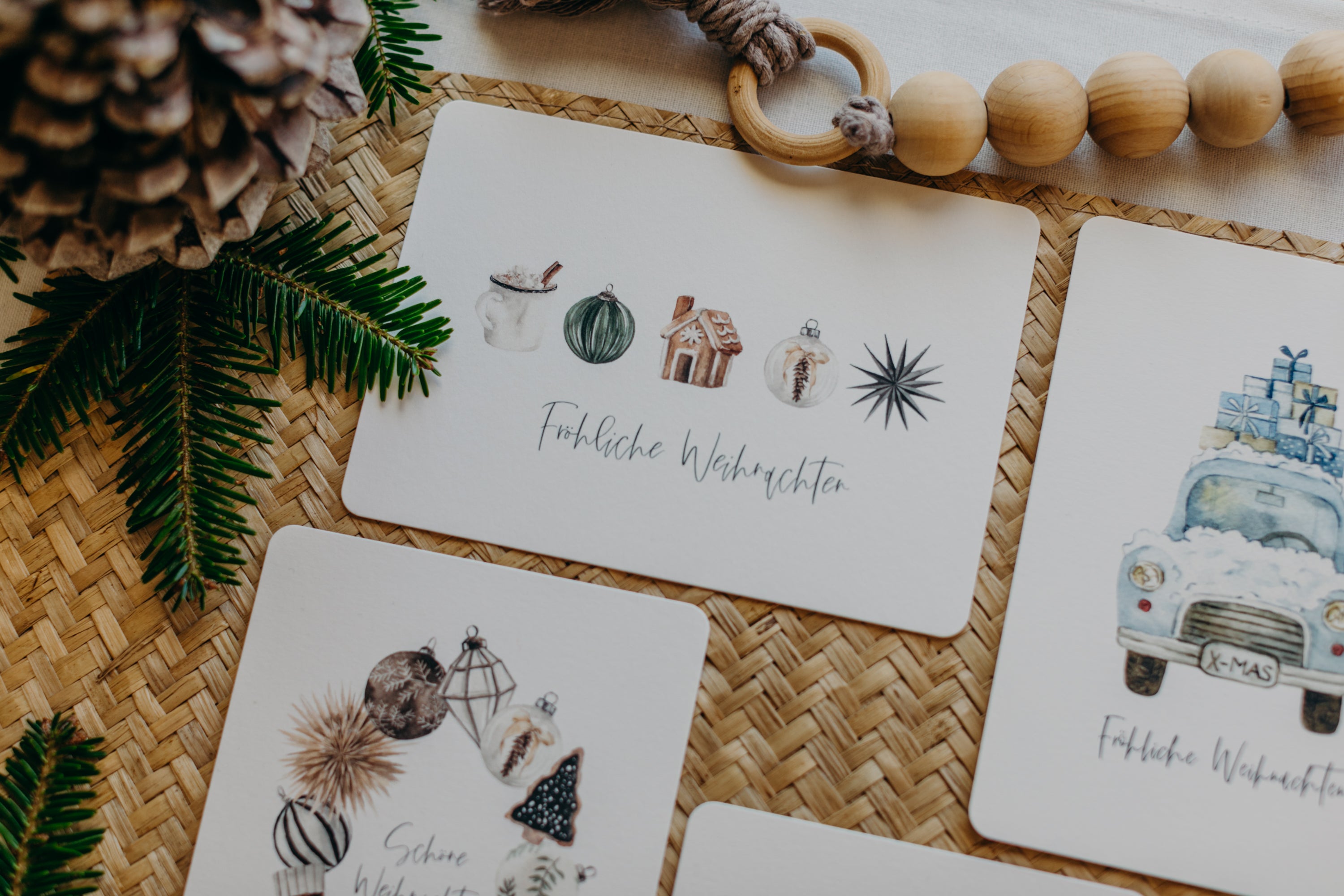 Postkarten Set 9: Weihnachtspostkarten Set (5 Stück)