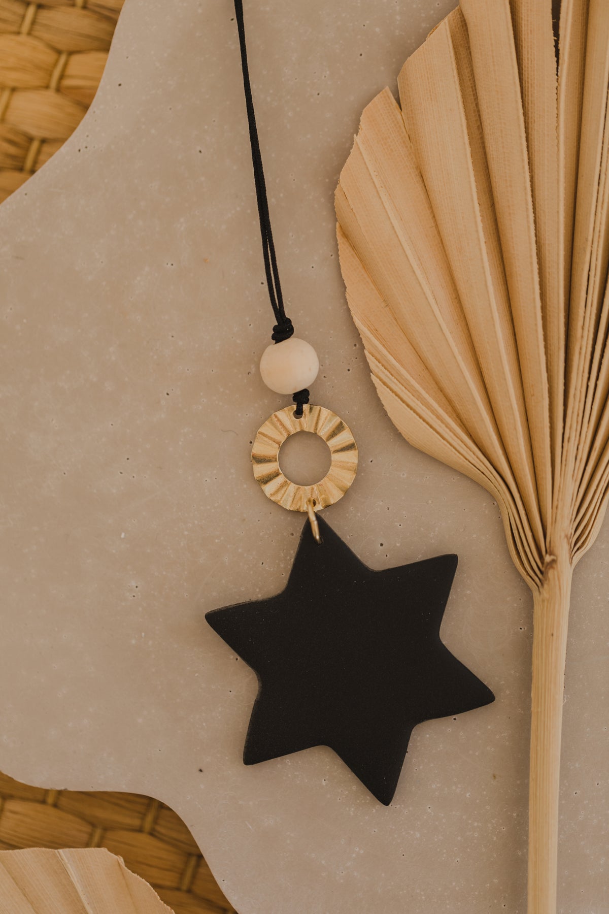 Weihnachtsanhänger Stern aus Polymer Ton