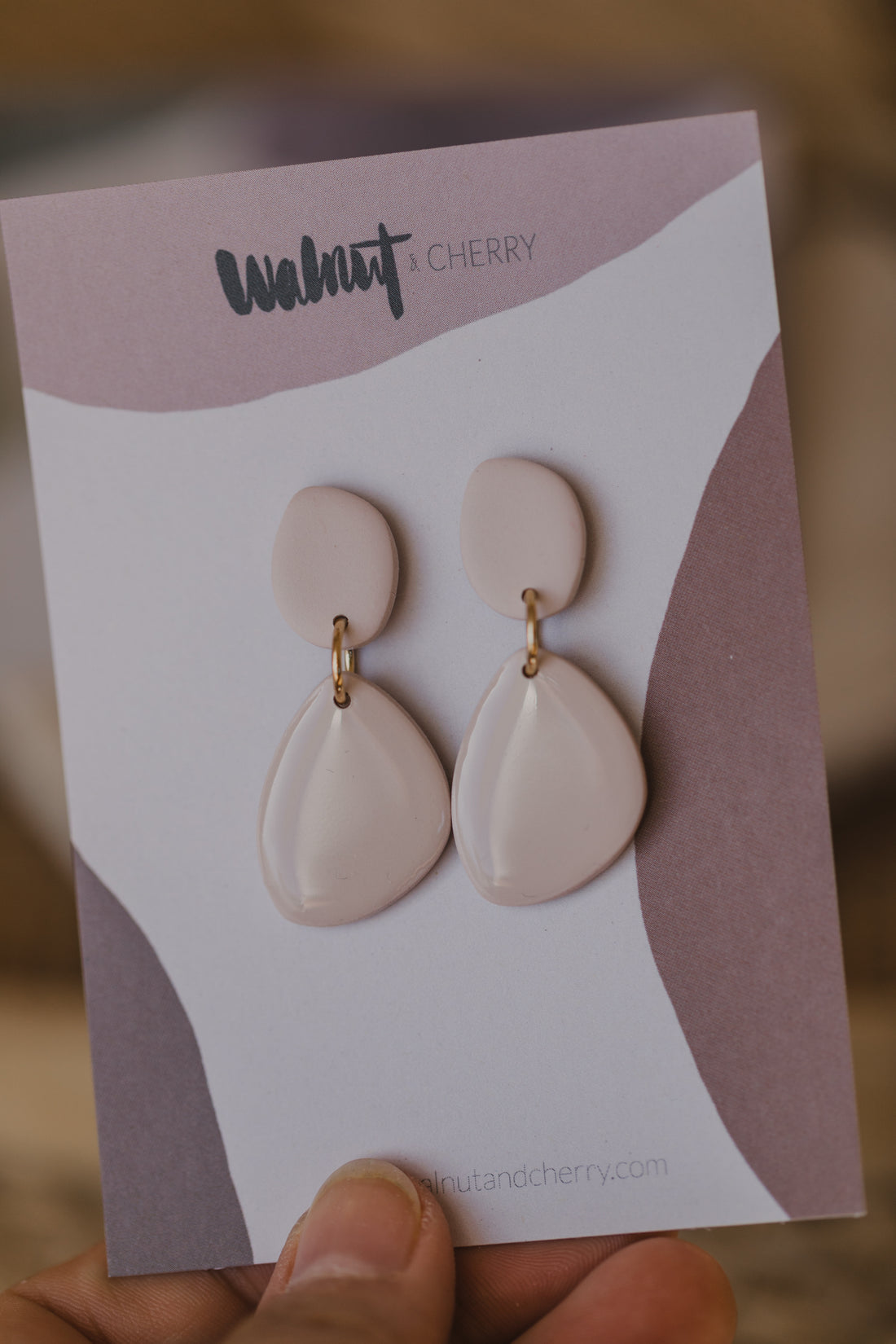 MINU - oval earrings made of polymer clay in pastel colors
