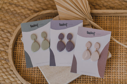 MINU - ovale Ohrringe aus Polymer Ton in Pastell Farben