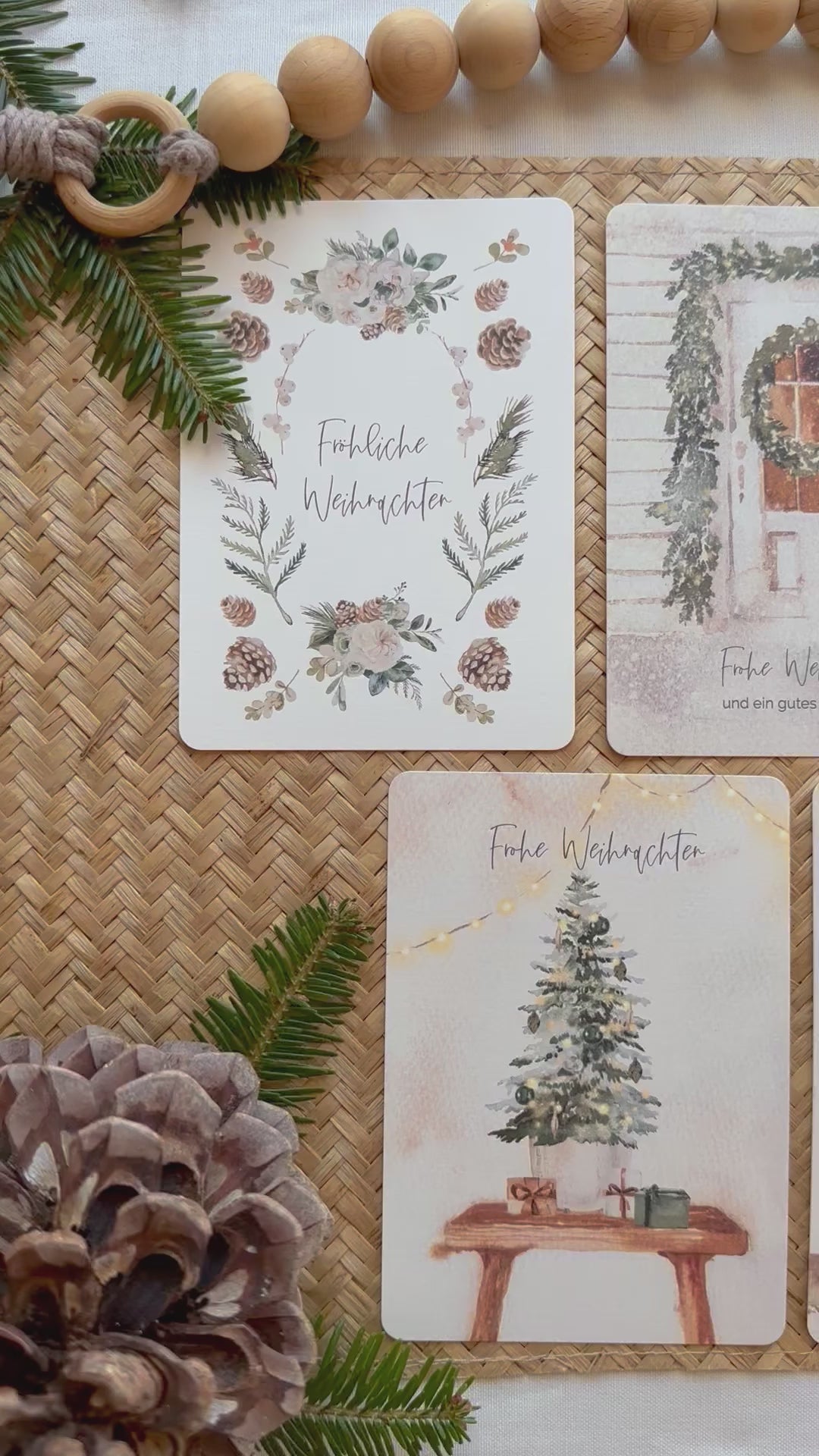Postkarten Set 7: Weihnachtspostkarten Set (5 Stück)