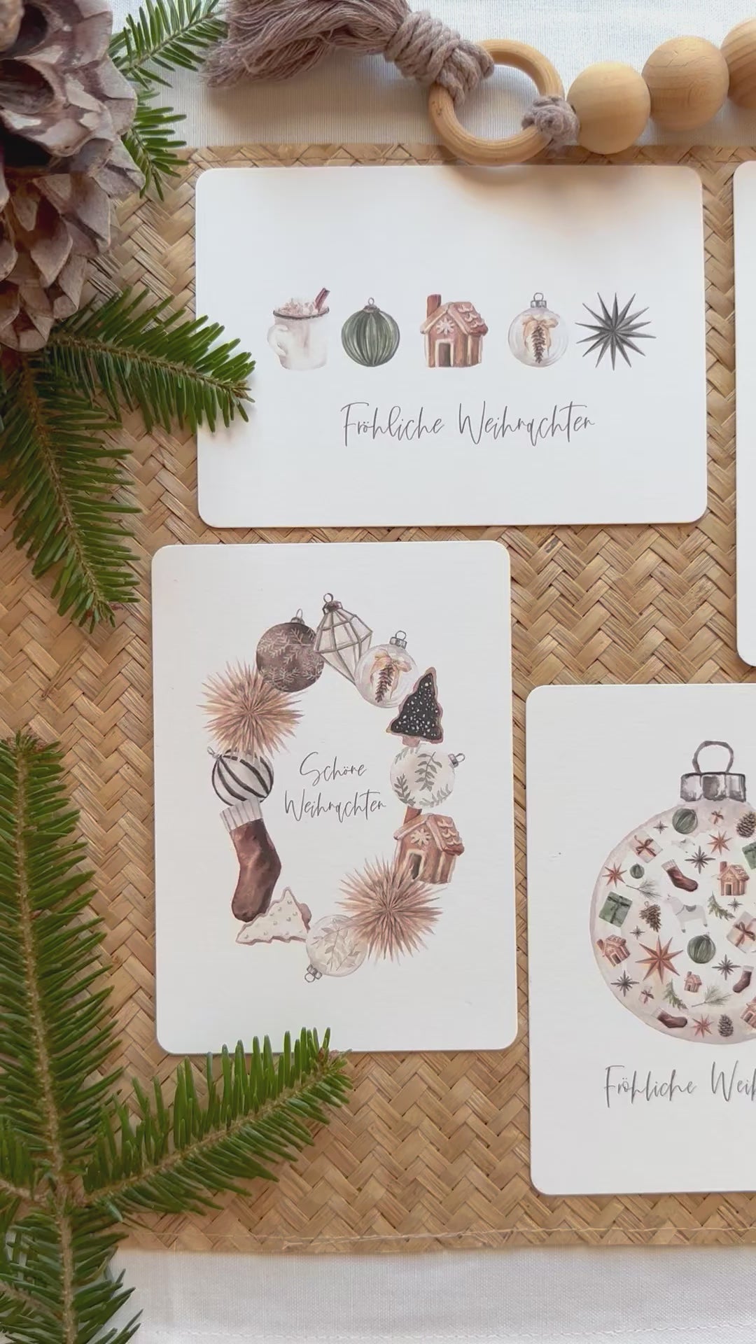 Postkarten Set 9: Weihnachtspostkarten Set (5 Stück)